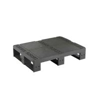 Palet medio de plástico 800x600x160mm de 3 patines