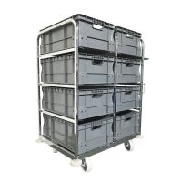 Carro de pedidos con 8 cajas Euronorm 64576