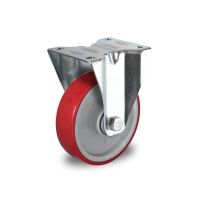 Rueda fija Ø 100mm de rodamiento de bolas y rodadura PA / PU