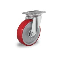 Rueda giratoria Ø100 mm de rodamiento de bolas y rodadura PA / PU