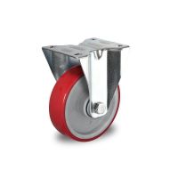 Rueda fija Ø 125 mm de rodamiento de bola y rodadura PA / PU