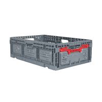 Caja de plástico plegable 600x400x185mm perforada