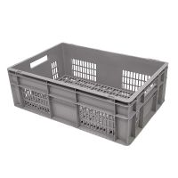 Caja de plástico apilable Euronorm 600x400x200mm perforada