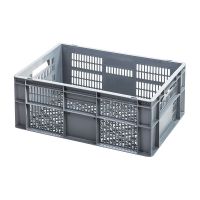 Caja de plástico apilable Euronorm 600x400x240mm perforada 