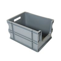 Caja de plástico apilable 400x300x235mm con asas abiertas