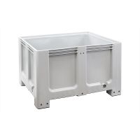 Paletbox de plástico 1200x1000x760mm palet cerrado con 4 apoyos