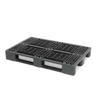 Palet de plástico 1200x800x150mm - plataforma abierta, 3 patines, 1000 kg