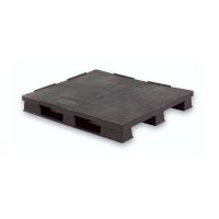 Palet de plástico pesado, plataforma cerrada y borde elevado 1200x100x150mm