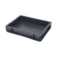 Caja de plástico apilable Euronorm 400x300x70mm cerrada
