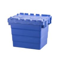 Caja de plástico apilable y encajable 400x300x365mm con tapa